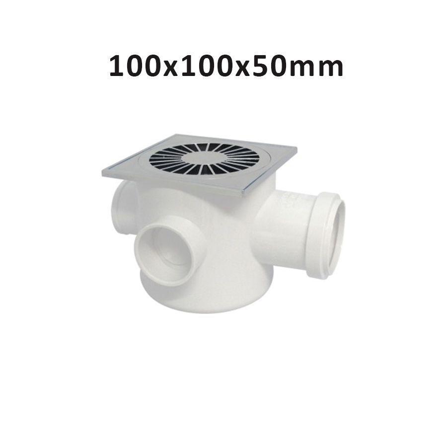 Caixa Sifonada com Suporte e Grelha Quadrada